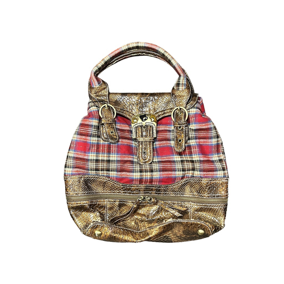 JN'S Plaid Flap Bag - New With Tags - Tartan Shoulder - Picture 2 of 9